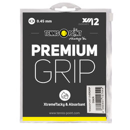 Overgrip Tennis-Point Premium Grip schwarz 12er